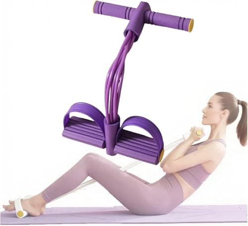 Foot Pedal Resistance Band – 6Tube Sit Up Pull Rope, Multifunction Tension Rope, Home Gym Equipment for Full Body Training& Abs Workout Equipment, Exercise Bands Resistance for Women & Men — view 6