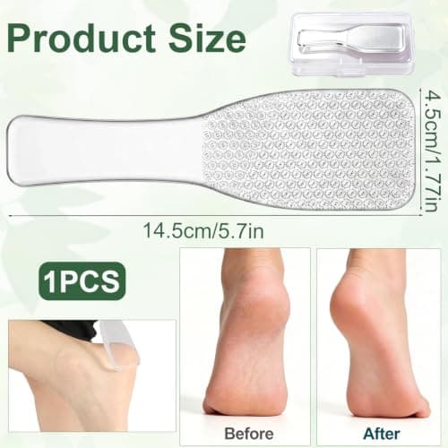 Nano Glass Foot File,Callus Remover for Feet – Hard Skin & Dead Skin Remover for Wet/Dry Use,Professional Pedicure Tool,Foot Scrubber with Travel Storage Box — view 2