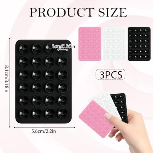 3pcs Silicone Suction Phone Holder,Multipurpose Sticky Grip Mount — view 2