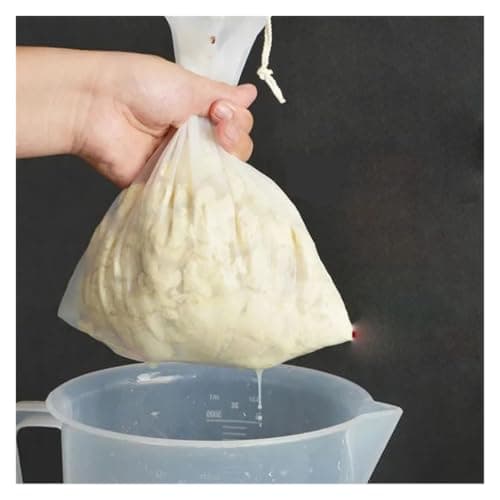 Yeobezn Organic Cotton Muslin Reusable Bag 16PCS Food Grade Nylon Filter Bag Net Mesh Tea Beer Milk Coffee Oil Filtration Strainer Kitchen Fabric Bags Wine Tool — view 3