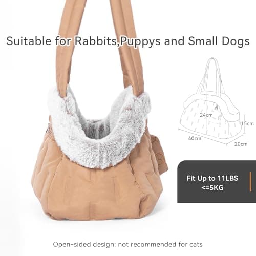A 4 Pet Dog Carrier Handbag, Sling Bag, for Small Dogs, 40x20x24 cm, Khaki — view 5
