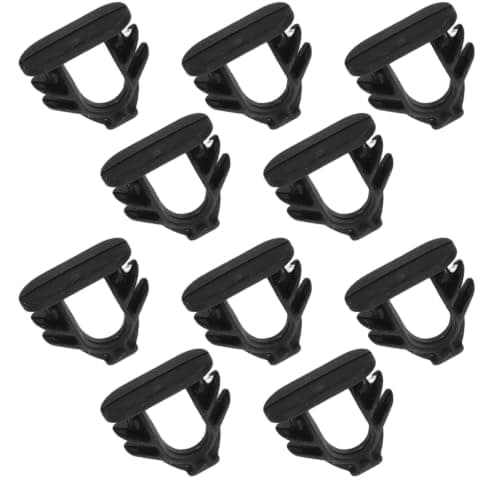 Canopy Pole Protector Plug Black 1 Inch Oval Tubes 10pcs for Plastic
