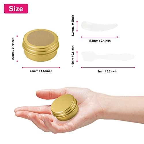 BELICOO 24 Pcs Aluminum Tin Jars, 20ml Cosmetic Container Pots with Lids — view 2