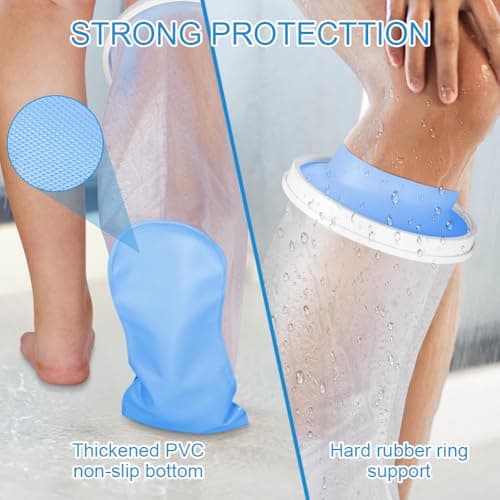 ANOMM Waterproof Foot Cast Cover for Shower, Non-Slip Adults Foot Cover — view 4