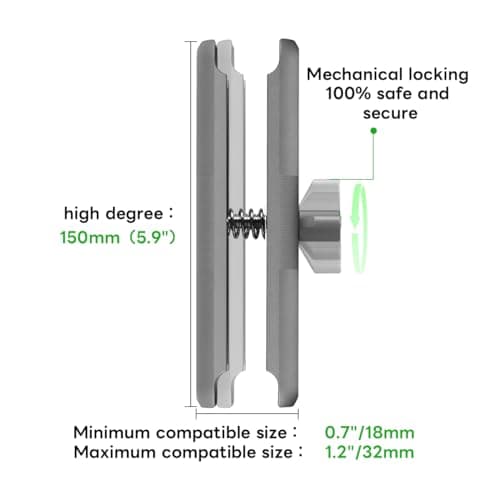 FANAUE Aluminum Alloy Double Socket Arm Compatible with RAM Mounts B Size Ball Head for Attaching Bike Motorcycle Phone Holder, Fits all Industry Standard 1"/25.4mm/B Size Ball Adapters,Full Length 6" — view 2