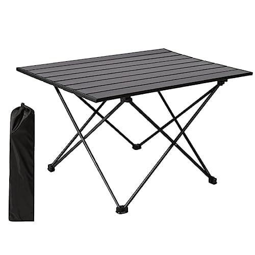 Gainwin Portable Camping Table, Roll Top Aluminum Lightweight (Size M)