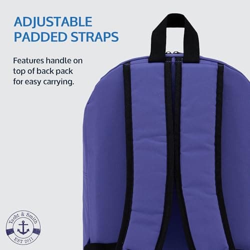 Yacht & Smith 12 Pack Backpack, Bulk 17 inch Lightweight Outdoor Travel Gym Corporate Events Bag, 12 Pack Backpack Assortment, 17 Inch, Travel Backpacks — view 4
