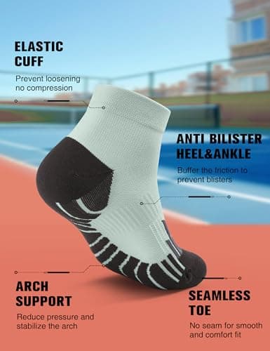 Lounwee Compression Ankle Running Socks: 360° Target Support for Arch — view 4
