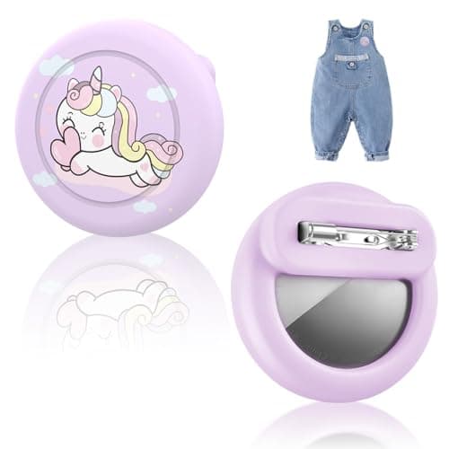 QZKJQDD Compatible with Air-Tag Holder for Kids Hidden Case, Cute Unicorn Air-Tag Tracker for Kid, Hidden Kids Holder with Invisible Pin, Anti Lost, tracker for kids, for Children, Elderly, Luggage