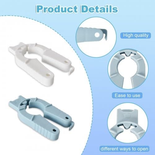 4pcs Multifunctional Plastic Bottle Opener for Arthritic Hands, 3 in 1 Water Bottle Cap Opener and Jar Opener for Weak Hands, Seniors, Elderly, Easy Grip Lid Seal Remover — view 2