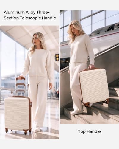 COOLIFE Cabin Suitcase 55x40x20cm for Easyjet, Cabin Backpack 40x30x20cm — view 6
