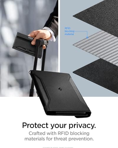Spigen RFID Passport Cover Travel Wallet with 4 Card Slots, 2 SIM Slots — view 4