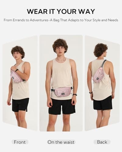 Waterfly Bum Bag Fanny Pack Waist Packs with RFID Blocking Pink — view 2