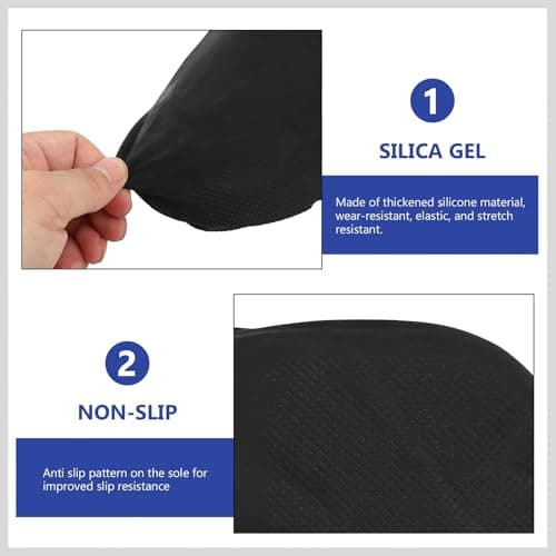 4 Pairs Non Slip Reusable Shoe Covers, Waterproof Silicone Rain Overshoes — view 4