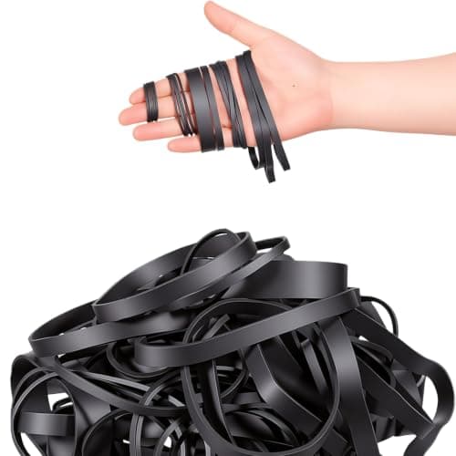 80 Pcs Thick Rubber Bands, Multiple SizesLarge Black Rubber Bands