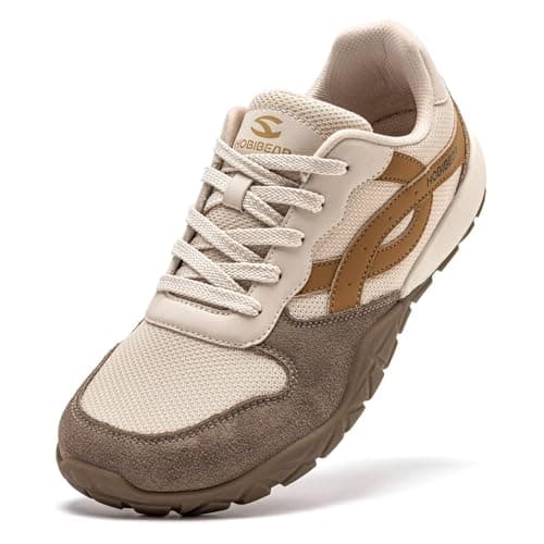 HOBIBEAR Women's Men's Trail Running Barefoot Shoes | Wide Toe Box Minimalist Sneakers Brown