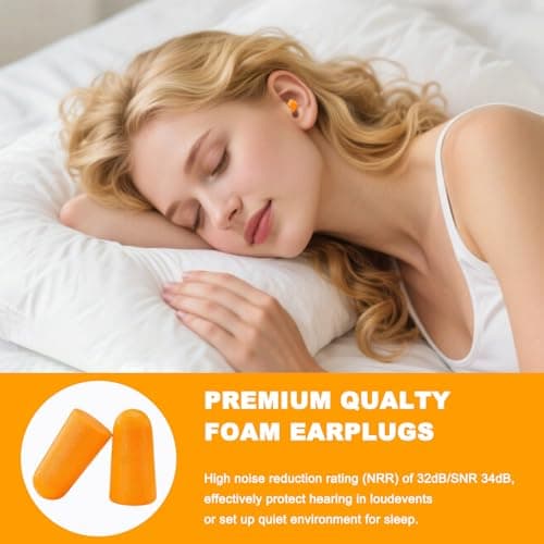 VBSYUYQ 50 Pairs Soft Foam Ear Plugs for Sleep Travel Noise Reduction — view 4