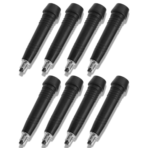 Herreicher Carbon Steel Replacement Tips for Walking & Trekking Poles - 8-Pack For Rocky & Hard-Packed Trails Universal M10/M12 Thread