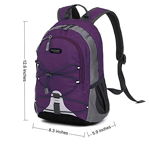 Bseash 10L Small Hiking Backpack for Kids Ages 3-6 Girls Boys Under 4 feet, Mini Waterproof Outdoor Sport Travel Camping Daypack (Purple) — view 2