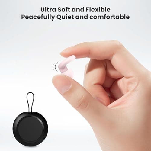 JUSTRVN Ear Plugs for Sleeping, 2 Pairs of Reusable Earplugs for Noise Reduction 25dB-30dB with 8 Ear Tips, Soft Hearing Protection Ear Plugs for Concert,Noise Sensitivity, Study & Work — view 5