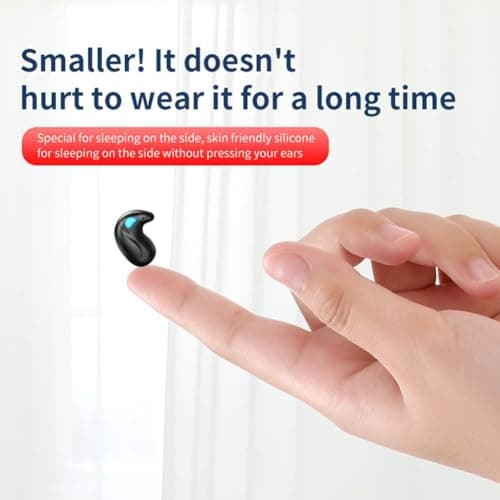 Invisible Sleep Earphone IPX5 Waterproof 5.3 Earbuds Stereo D7X4 Headset 2025 New Mini Headphones Bluetooth X5 vibrate Multifunctional trellis, Trellis earphones, Computer silicone noise (Skin color) — view 6