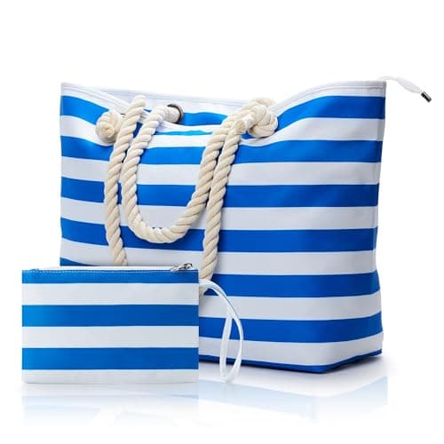 KALIDI Extra Large Beach Bag for Women with Small Bag