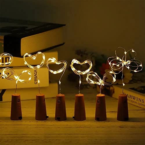 Akynite Bottle Cork Lights Warm White, 20 LEDs 2M String Fairy Lights, LED Gin Wine Bottle Lights for Dinner Party, Decoration Light for Wedding, Garden Table, Bedroom, Gift for Xmas, Pack of 3 — view 2