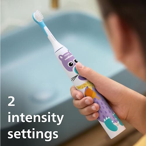 Philips Sonicare for Kids Electric Toothbrush - Design a Pet Edition Power Toothbrush with Pet Themed Sticker Sheets for Children, Slim Travel Case and USB Charger (Model HX3603/01) — view 6