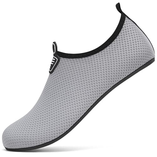sportvibe Barefoot Water Shoes Men Women Lightweight Ladies Aqua Aerobics Shoes for Swim Running Surfing Driving Diving Kayaking Beach Yoga, Grey, 3.5 UK/36 EU