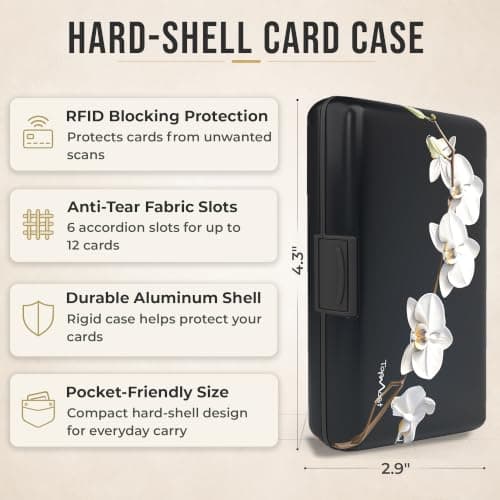 TopMost RFID Blocking Aluminum Credit Card Holder for Men & Women - Slots for 12 Cards & Tickets, Orchid, Small, Card & Cash Holders — view 2