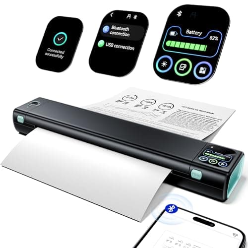 Phomemo M08D Portable Printer with Touchscreen Supports US Letter & A4