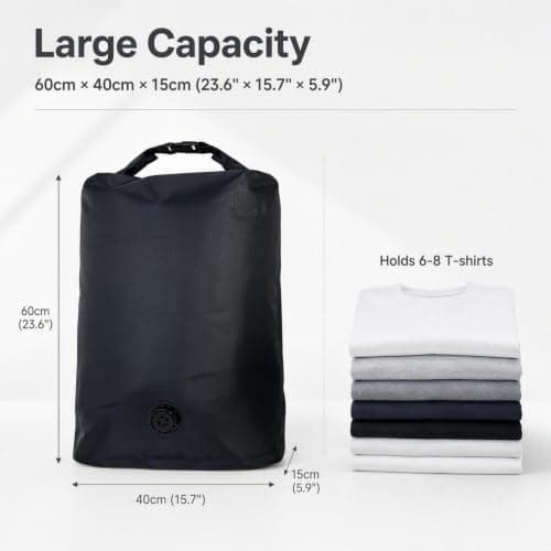 Travel Laundry Bag, Vacuum Compression Dirty Clothes Organiser Space Saving — view 2