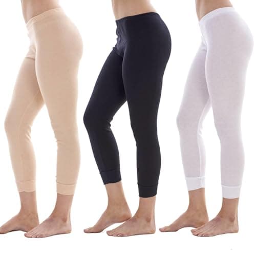 Keanu Heatforce Ladies Thermal Bottoms - Pack of 3 - Winter Warm 0.45 TOG Brushed Underwear Leggings Lady Janes Baselayer (Black/Nude/White, Extra Large) — view 5