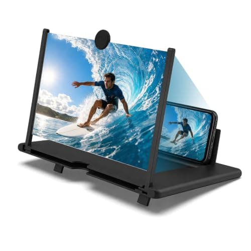 12" Thin Foldable Phone Screen Magnifier, Foldable HD Mobile Amplifier