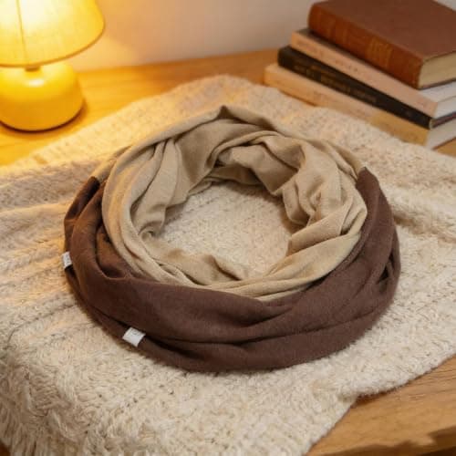 Infinity Scarf Winter Two Color Contrast Neck Warmer — view 3
