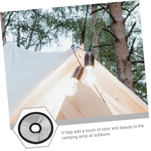 ibasenice Black Canvas Camping Lamp Shade for Hanging Lamps, Compact — view 4