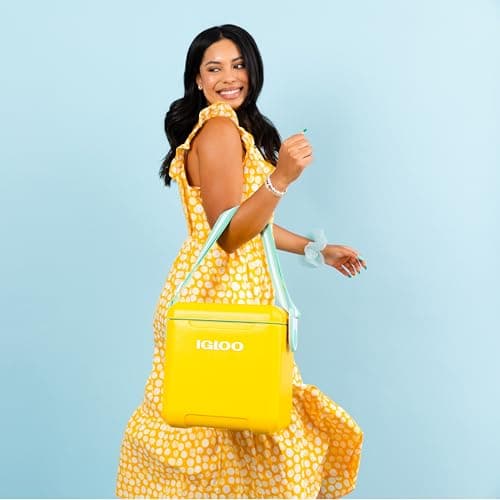 Igloo Yellow 11 Qt Tag Along Too Strapped Picnic Style Cooler — view 3
