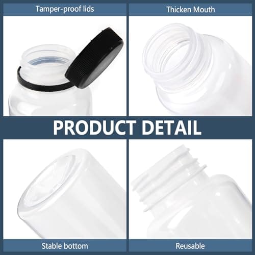 YBCPACK 10 Pack 500ml PP Heat-Resistant Plastic Juice Bottles With Cap — view 3