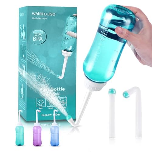 Portable Bidet Postpartum Essentials Bottle- Travel Bidet with a Water Pressure Button,Bidet Sprayer,for Postpartum Care of Women for Perineal Repair and Cleaning 500ml(Green)