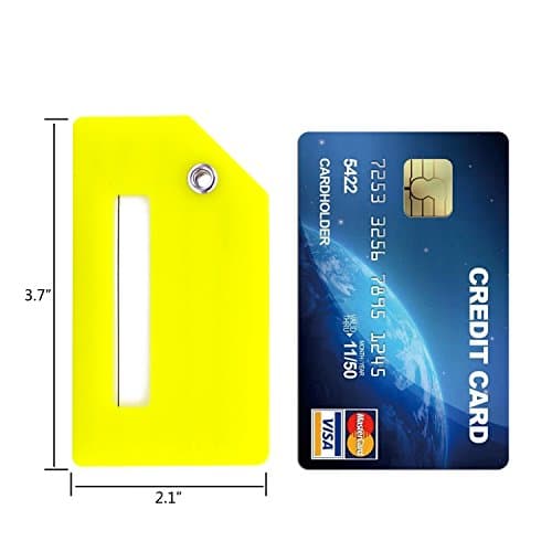 2PCS Silicone Luggage Tag with Name Card to Quickly Spot Luggage Yellow — view 5