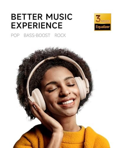 Picun B8 Wireless Bluetooth Headphones, 120H Playtime, 3EQ Modes, Khaki — view 2