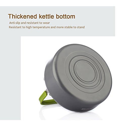 OVERMONT 1.2L Ultralight Camping Kettle Cookware Set Outdoor Cooking Mess Kit Pots Pans Portable for Backpacking Hiking Trekking Picnic Fishing Mountaineering — view 3