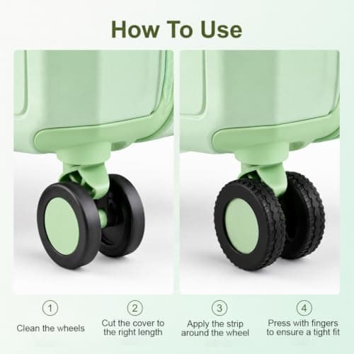 8 Pcs Suitcase Wheel Protectors for 2-2.4'' Spinner Wheels (Thickened) — view 6