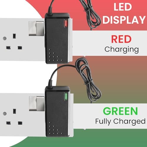 24V Charger for Kids Electric Ride-On Cars – 1.45m Cable, Green Light Indicator, Battery Charger for Jeep, Scooter, Quad Bike, Toys, and More — view 2