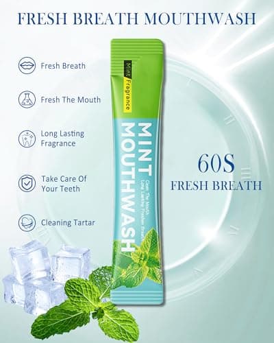 Mini Mouthwash Travel Size Portable Set,24 Packs Individual Mint Mouthwash — view 3