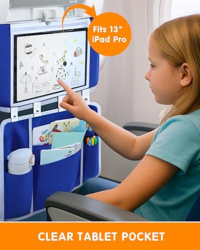 Airplane Tray Table Cover with Pocket Organizer & Tablet Pocket, Kids 1-5 — view 3