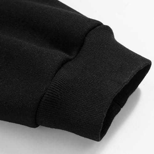 Heated Hoodies for Men, Full Zip Electric USB Rechargeable Sweatshirt, 5 Heating Zones Bodywarmer Electrically, Cold Weather Outerwear Solid Clothing Thermal Top (B, L) Black — view 6