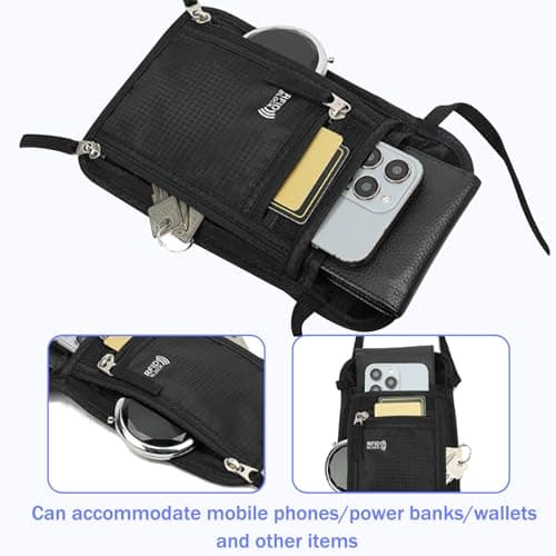 MLPKOI Travel Wallet Passport Holder, Secure Neck Wallet, Passport Bag with 2 RFID Blocking Sleeves, Neck Pouches with RFID Blocking, Ppassport and Document Holder with Adjustable Strap for Women Men — view 4
