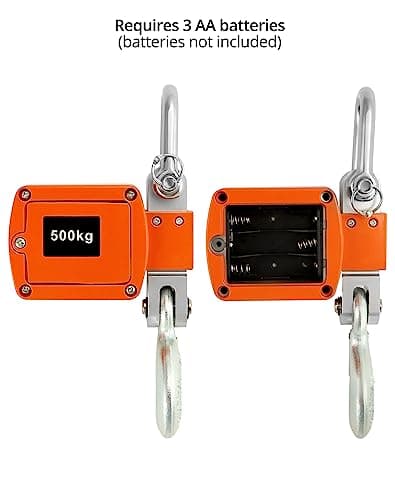 QWORK® Digital Hanging Scale, 500KG / 1102LBS, Aluminum Digital Luggage Scale, For Wharf Weighing, Steel Raw Materials, Fishing — view 5
