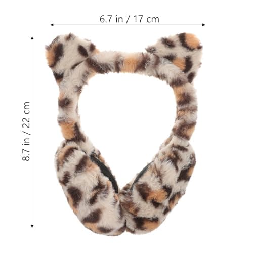 TOYANDONA Plush Winter Earmuff Leopard Print Ear Warmer for Women Girls — view 2